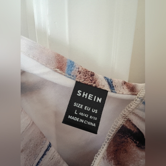 Elegant Marble Print Dress Shein Size L - Picture 5 of 6